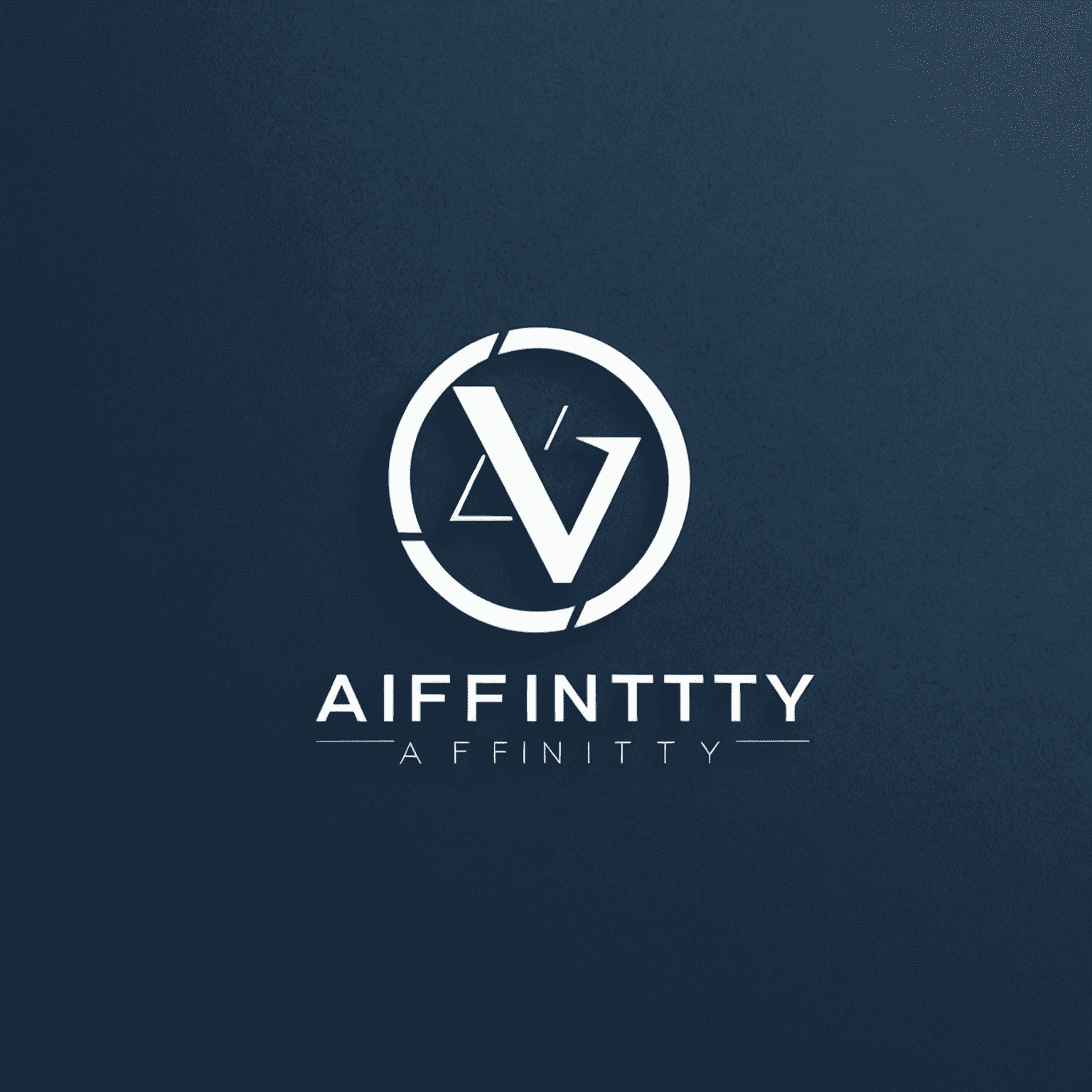 Affinity logo - A modern, sleek design featuring the company name in white on a deep blue background