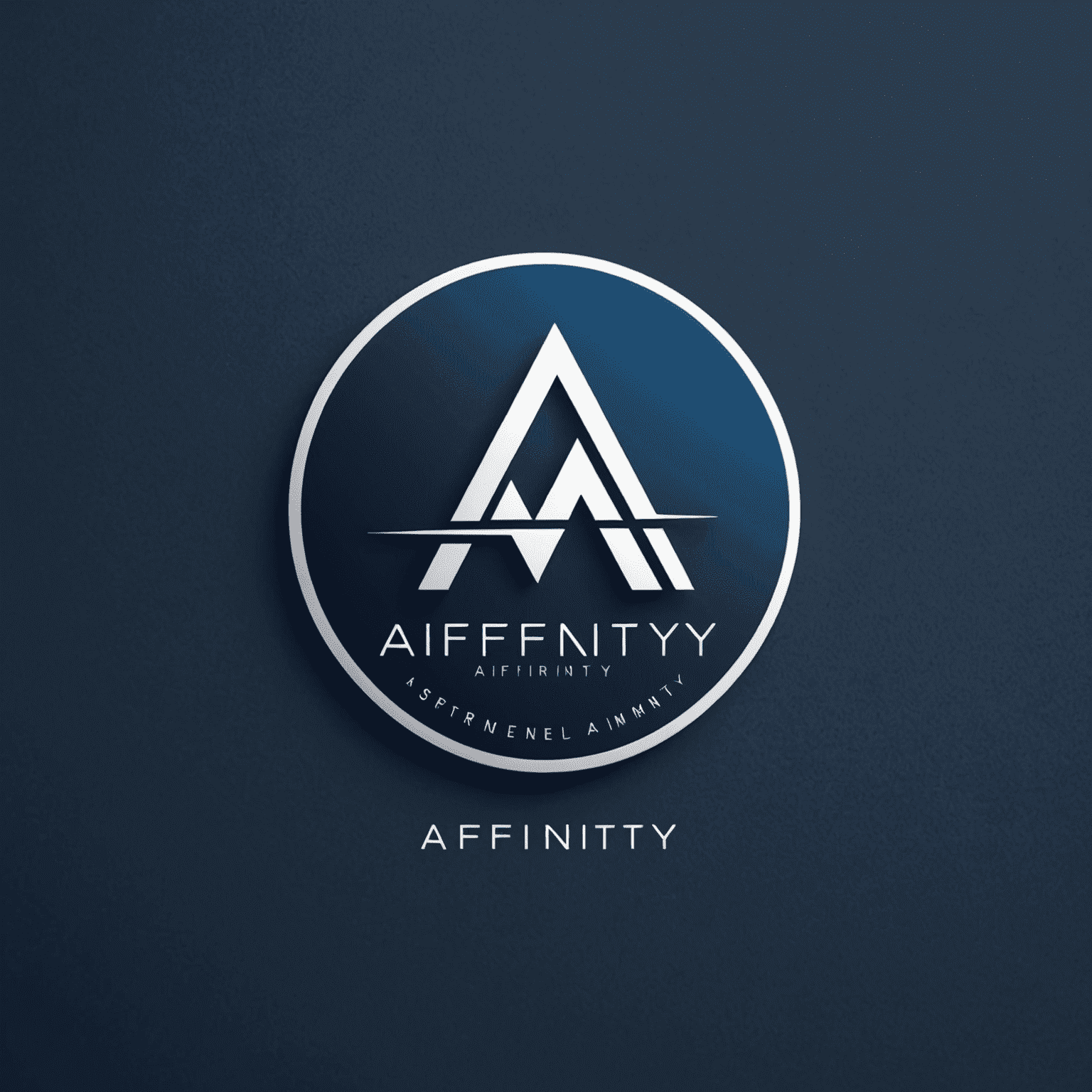 Affinity logo - A modern, sleek design featuring the company name in white on a deep blue background